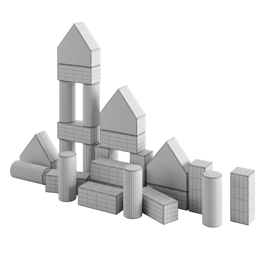 Stack Wooden Toy 3D model_4