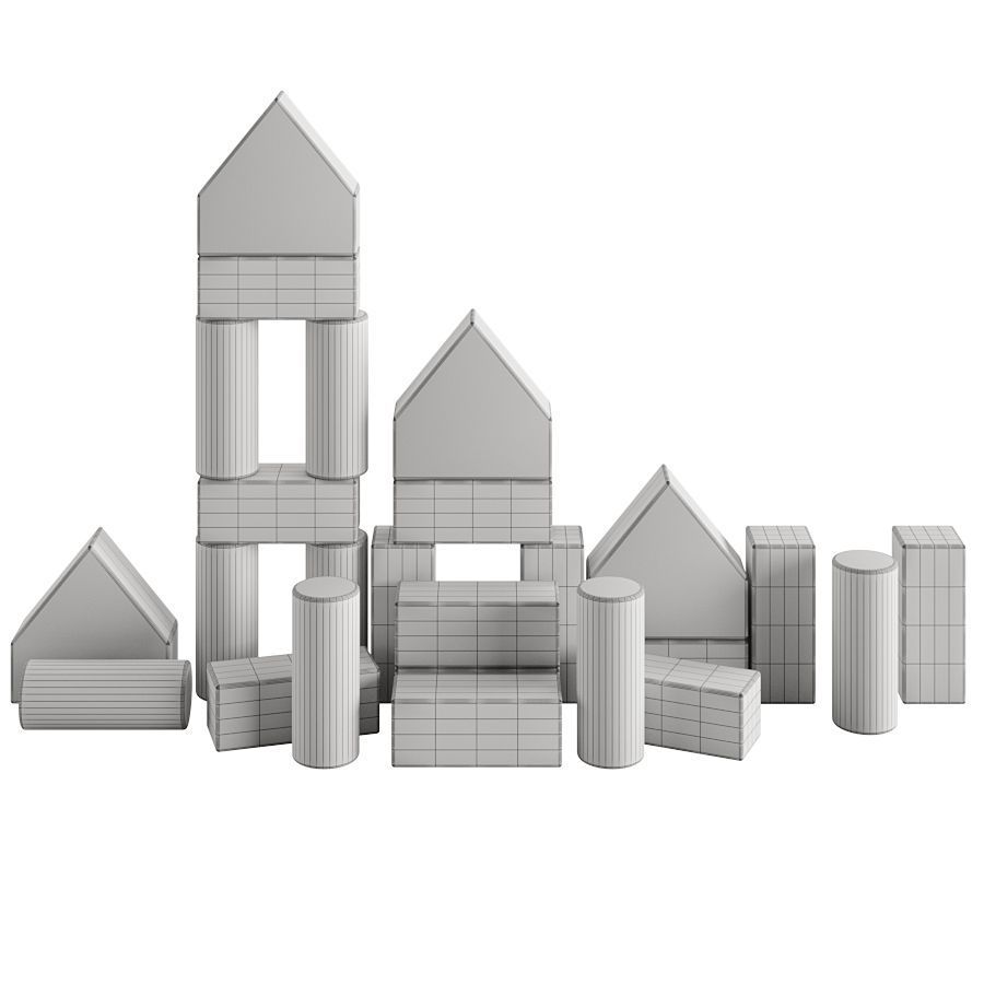 Stack Wooden Toy 3D model_5