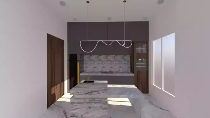 Single wall kitchen for game