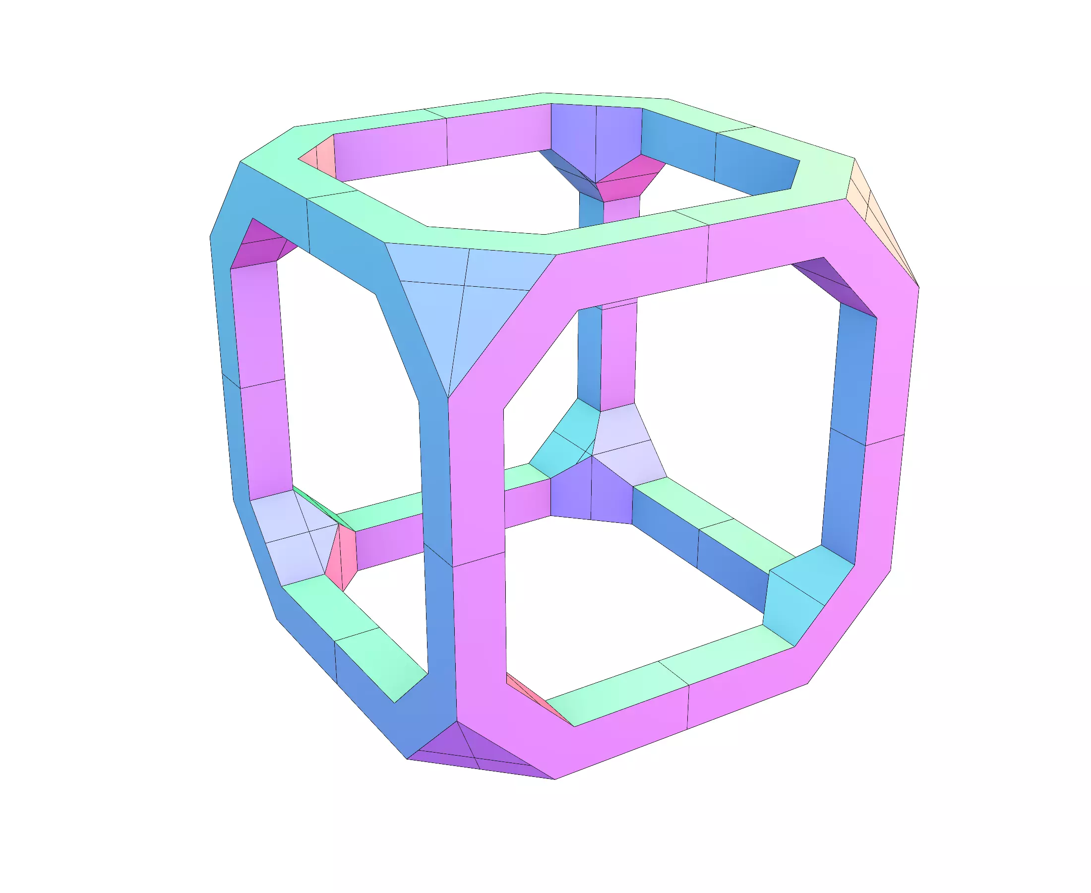 Chamfered Cube Free 3D print model