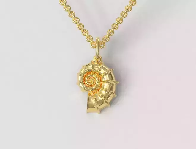 Sea Shell Pendant 3D print model