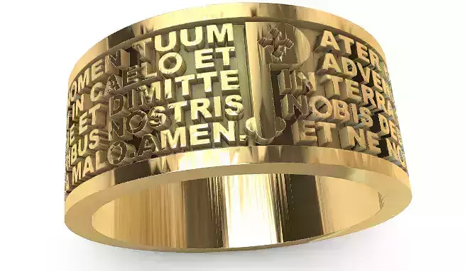 Pater noster - Our father ring   USA RING SIZES 8 9 10 11 12 13