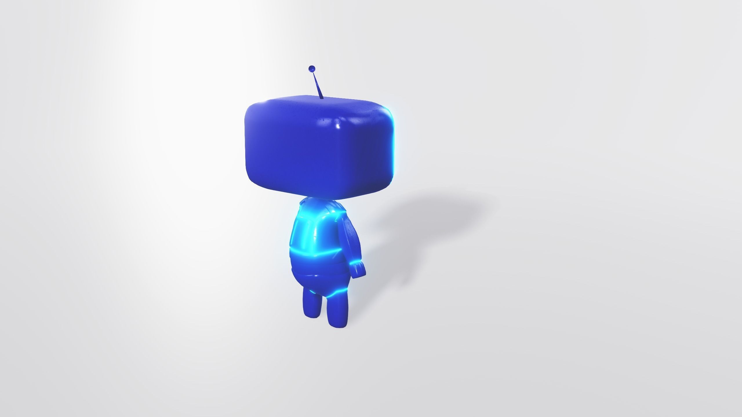 Cuty Bot Low-poly 3D model_2
