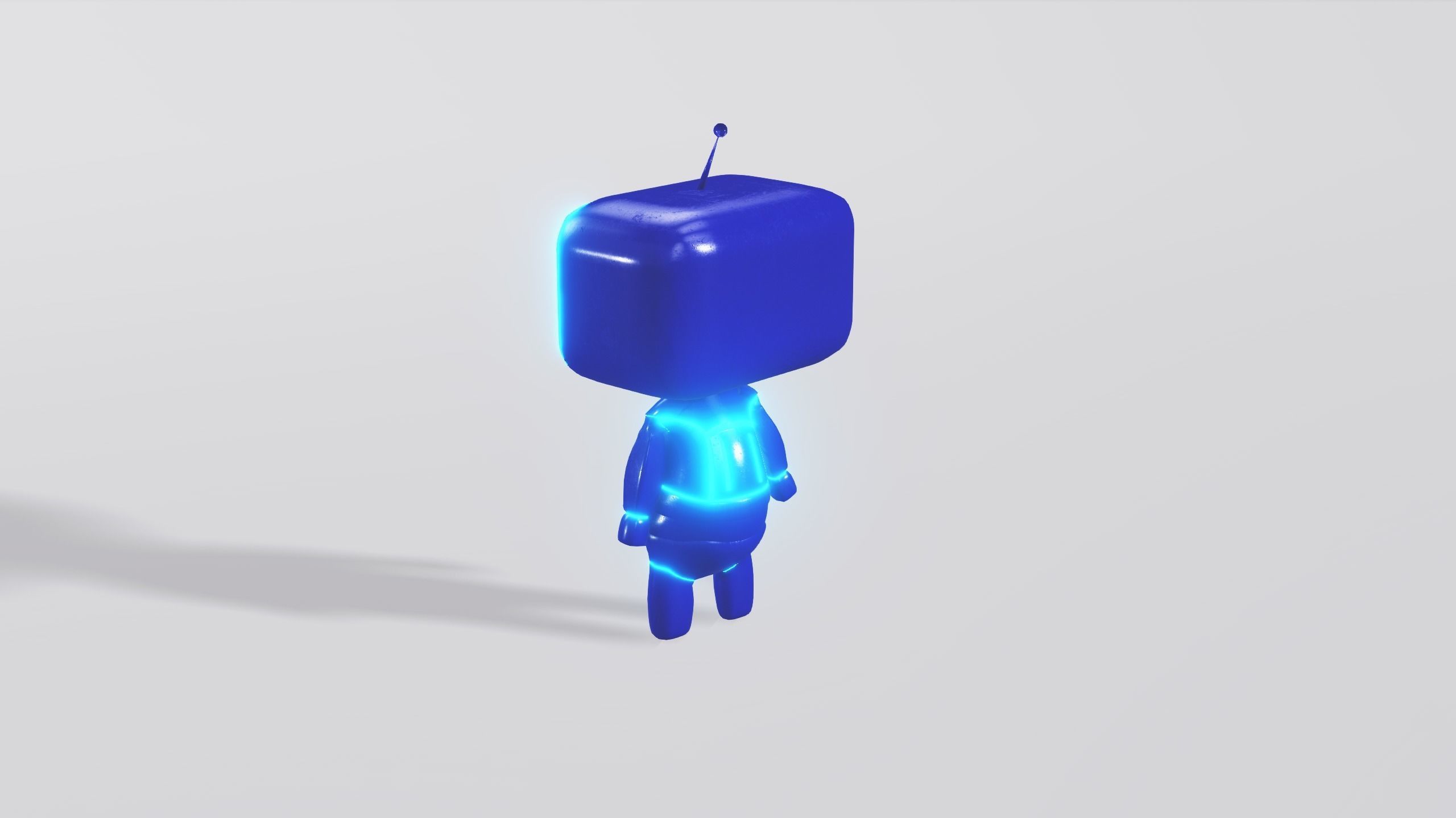 Cuty Bot Low-poly 3D model_1