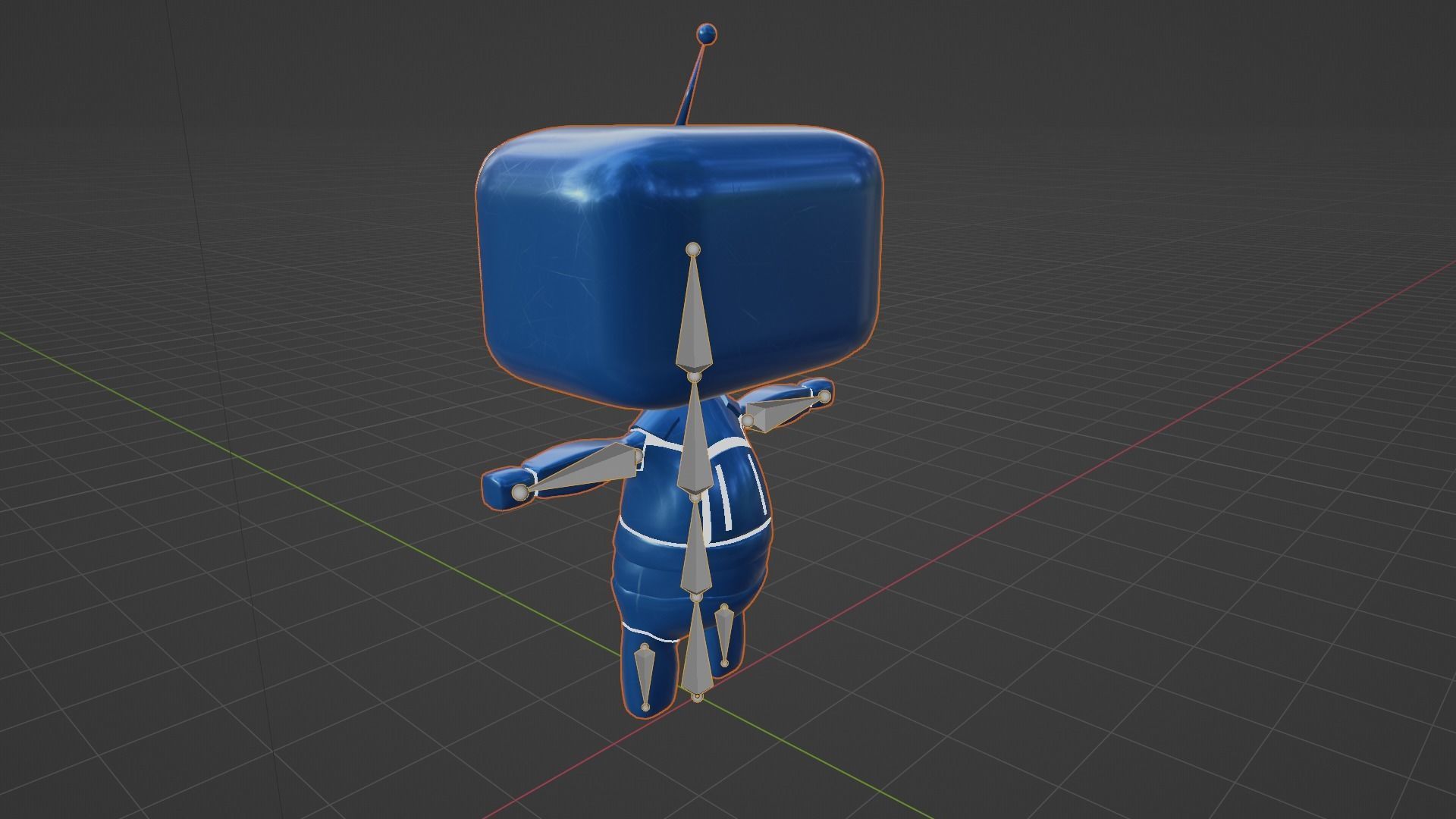 Cuty Bot Low-poly 3D model_5