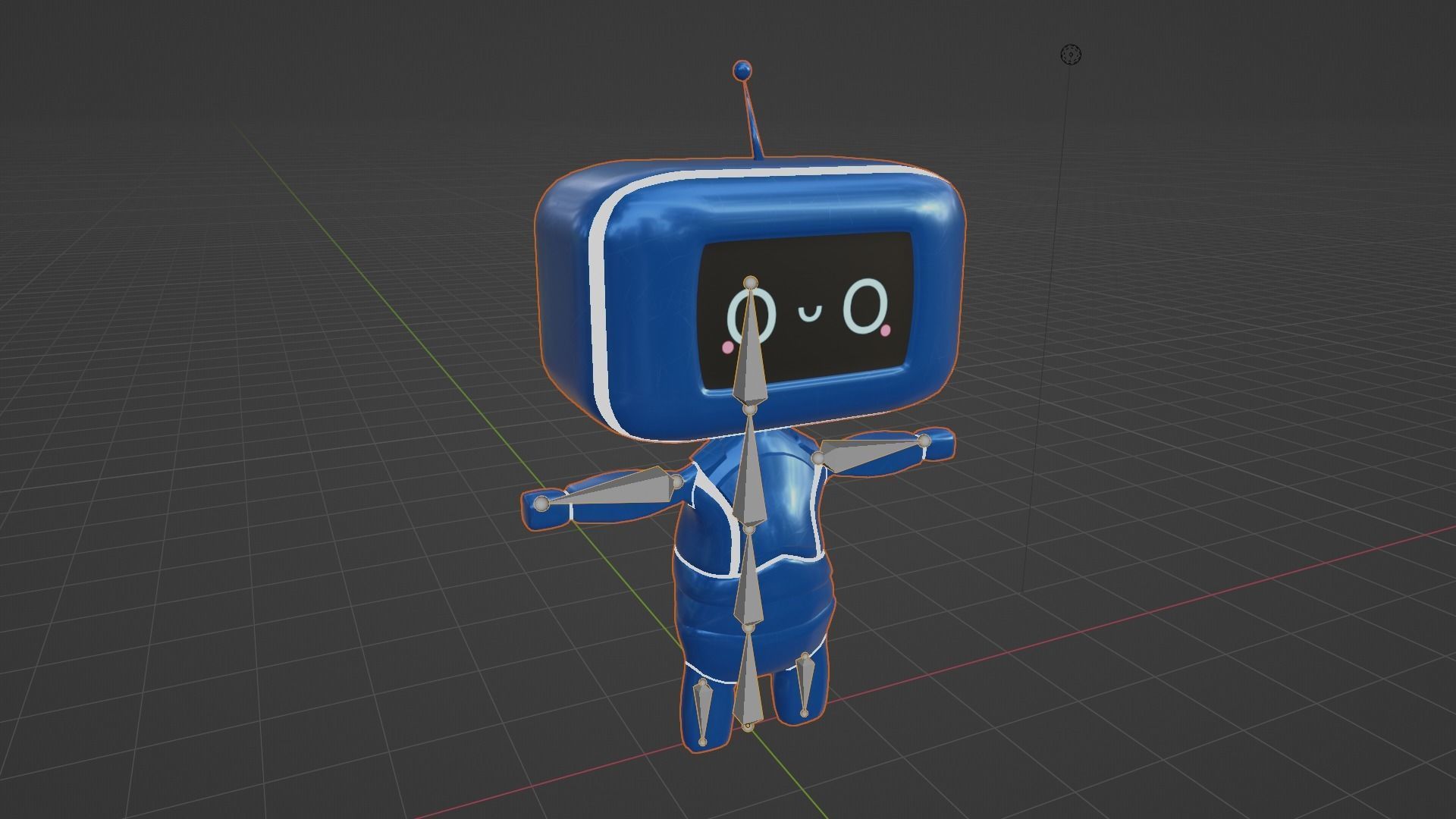 Cuty Bot Low-poly 3D model_7