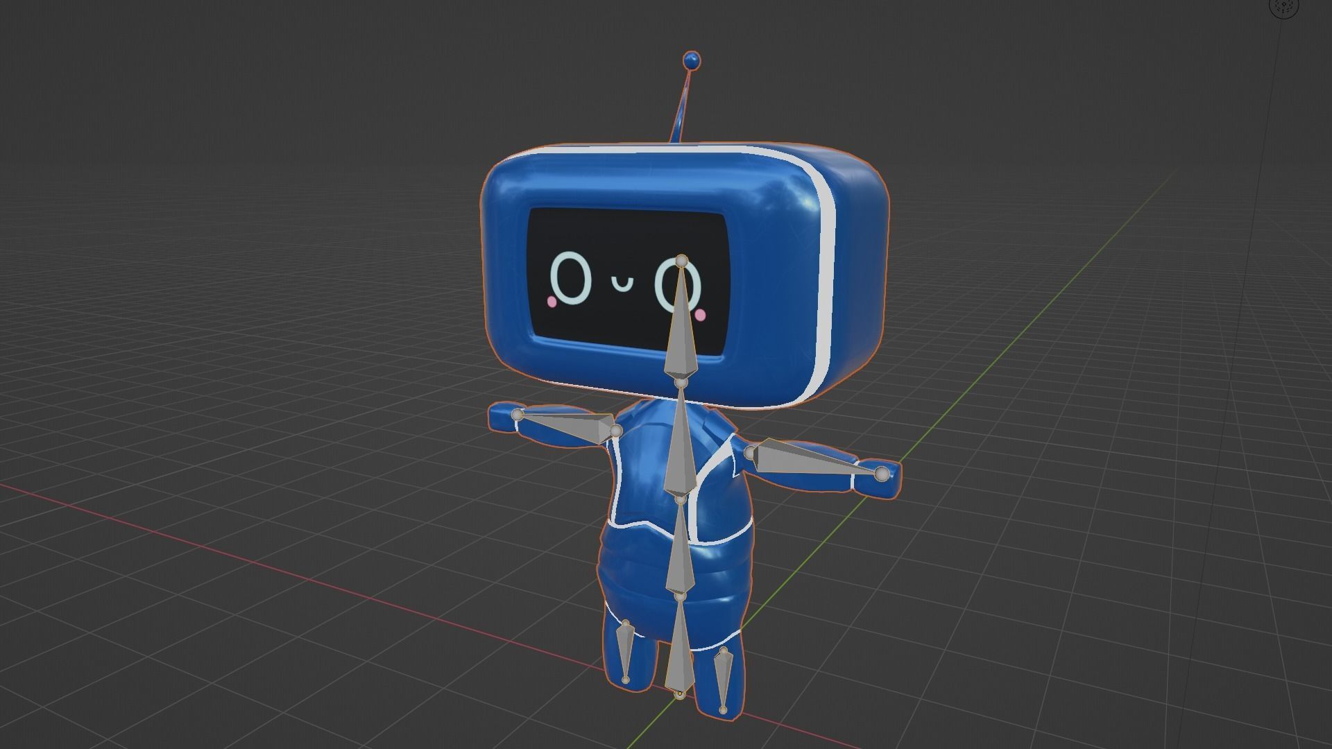 Cuty Bot Low-poly 3D model_4