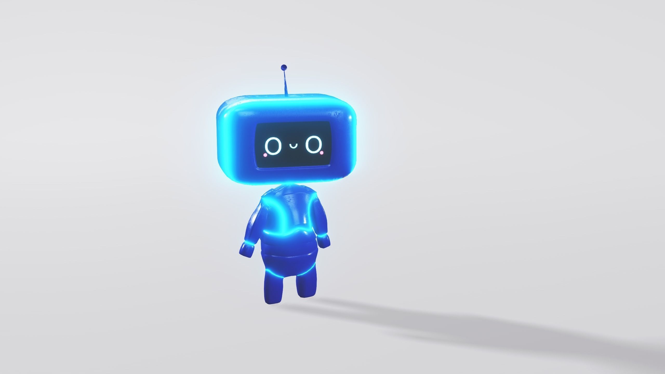 Cuty Bot Low-poly 3D model_3