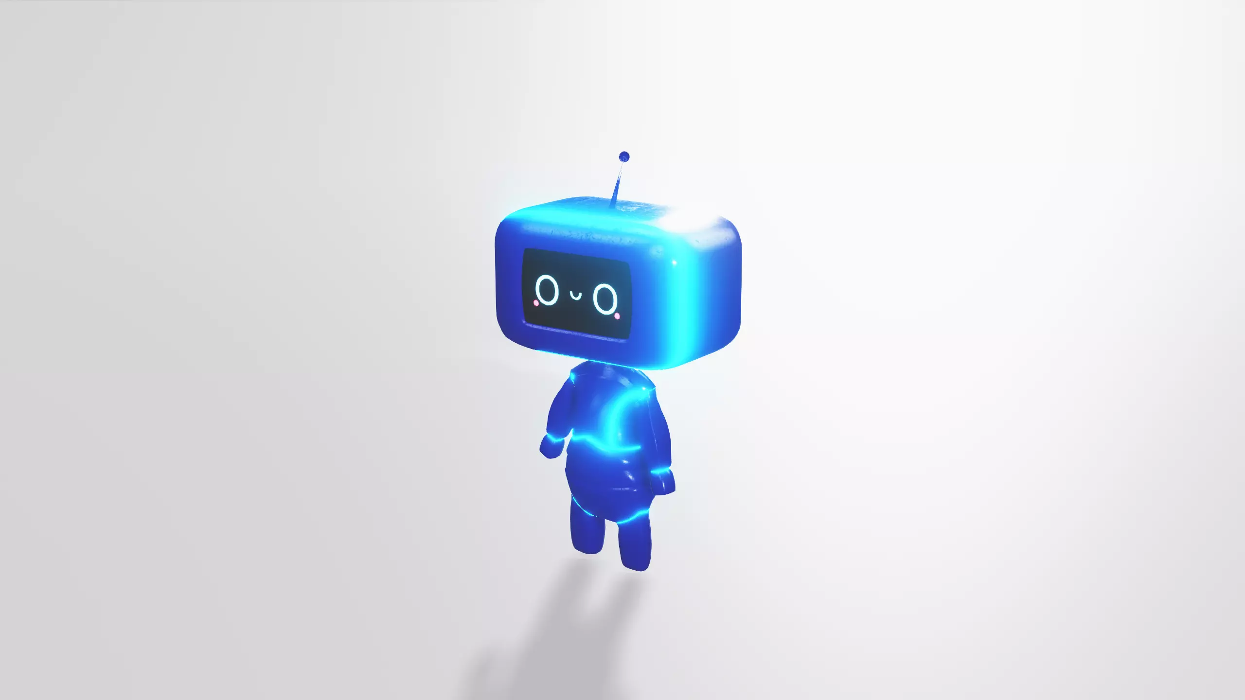 Cuty Bot Low-poly 3D model_0