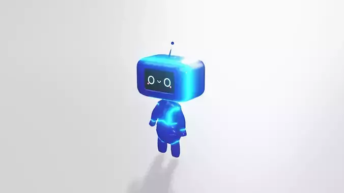 Cuty Bot Low-poly 3D model