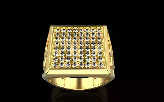 Signet ring with cross model 878