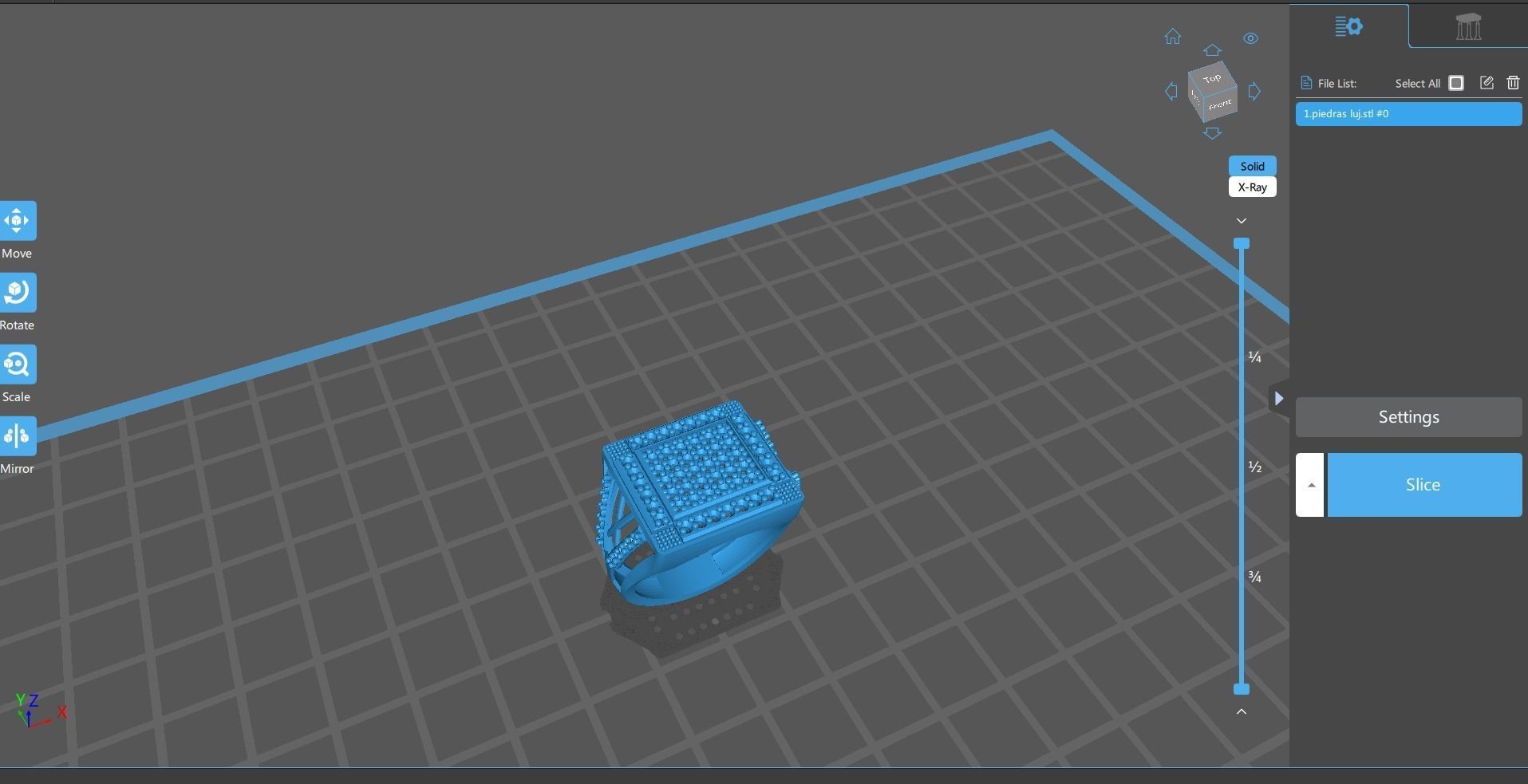 Anillo para caballero-hombre -v- 3D print model_9