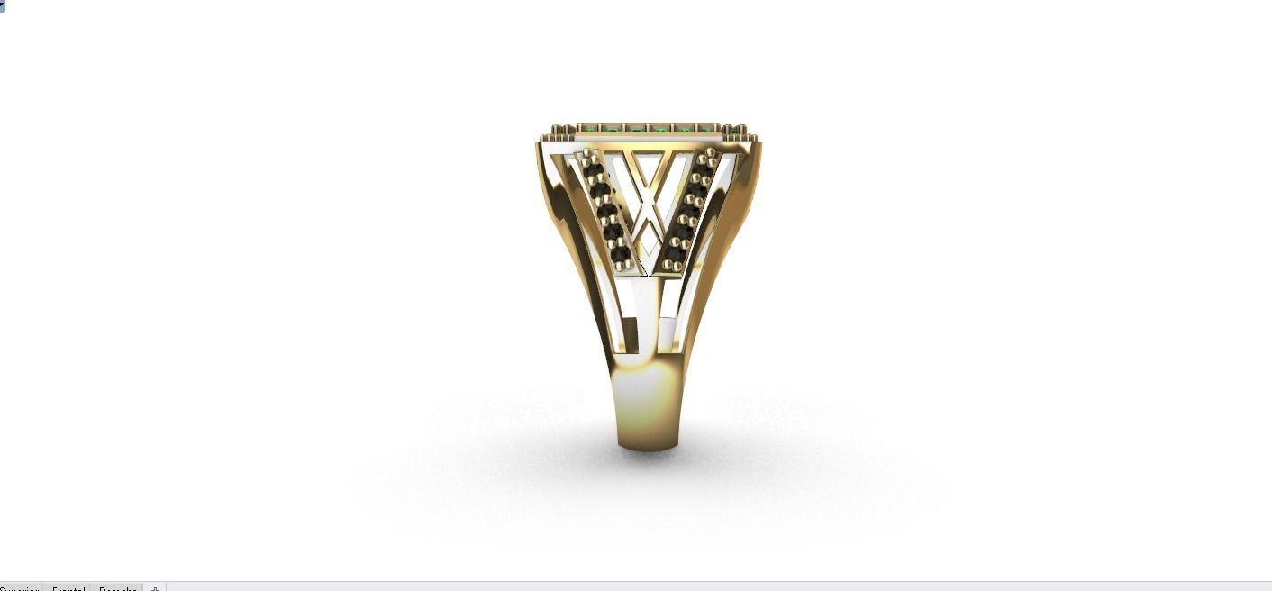 Anillo para caballero-hombre -v- 3D print model_2