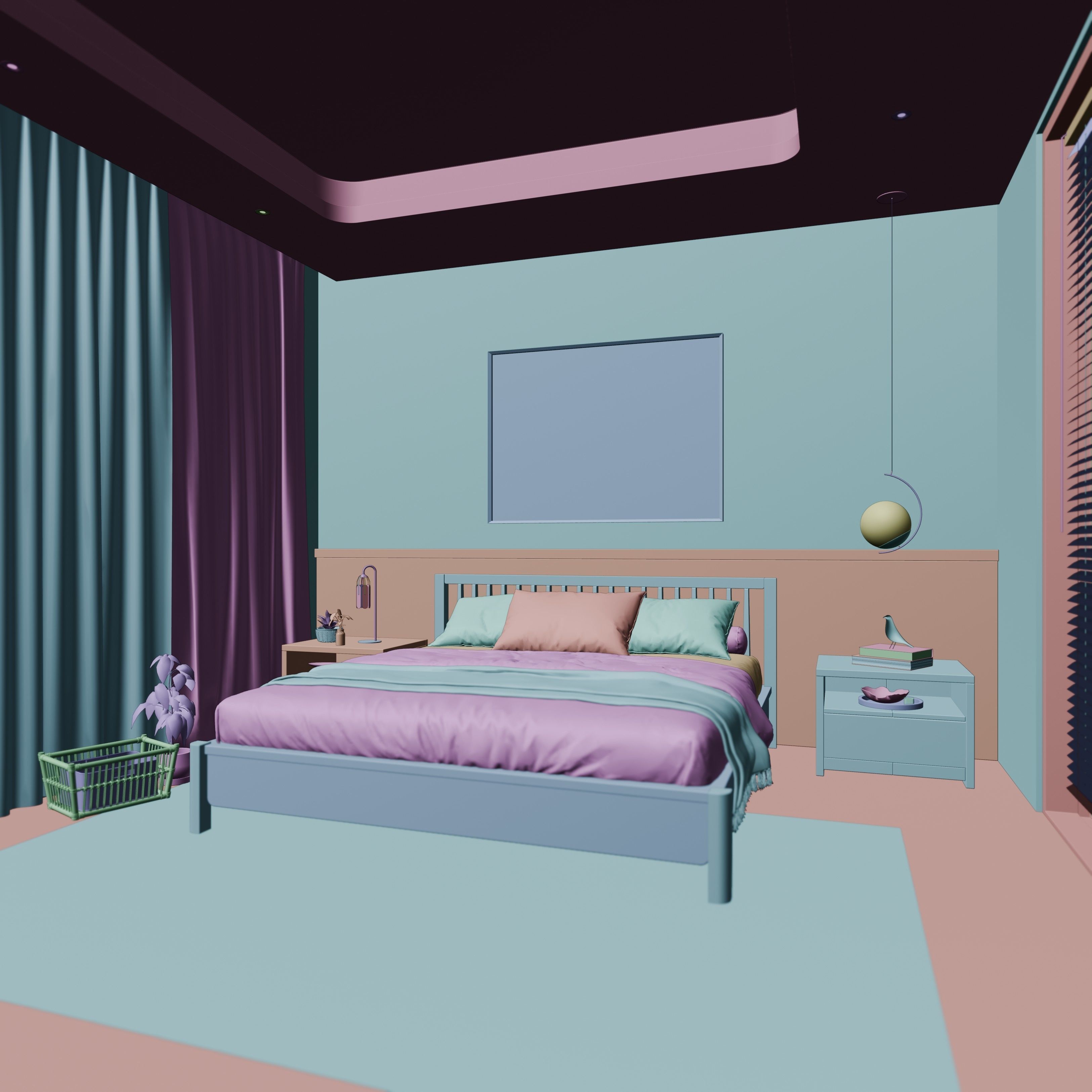 Modern Room 3D model_2