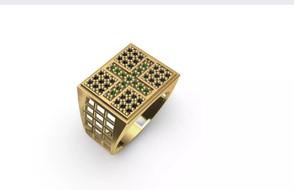 Anillo para caballero-hombre -v- 3D print model
