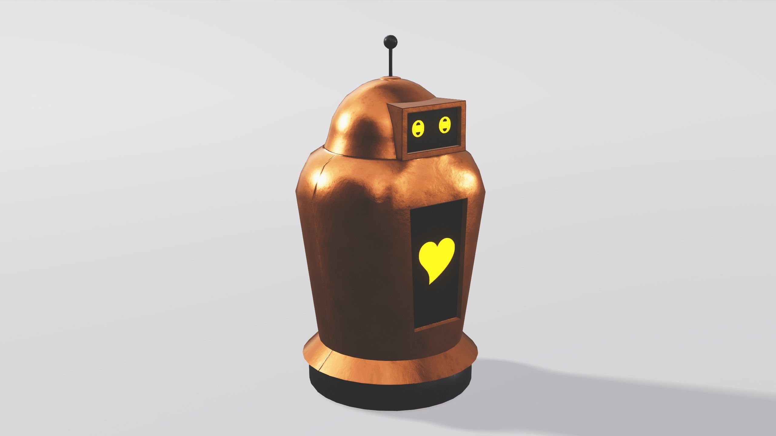 Hover Bot Low-poly 3D model_3