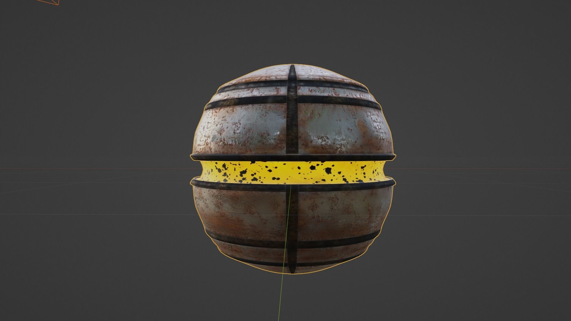 Rusty Robo Orb Low-poly 3D model_7
