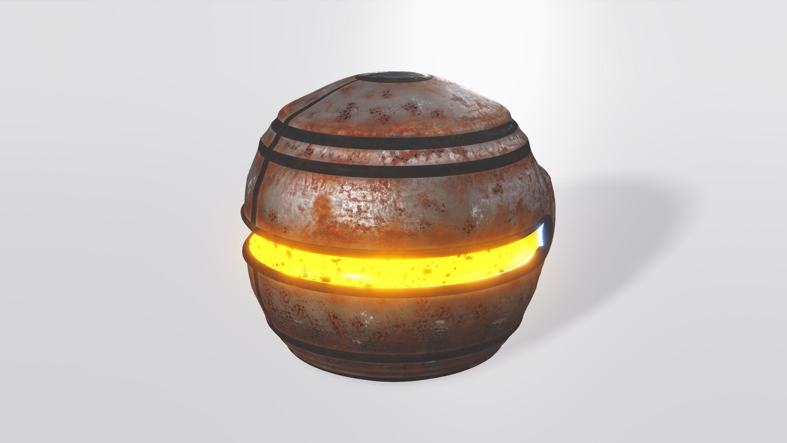 Rusty Robo Orb Low-poly 3D model_2