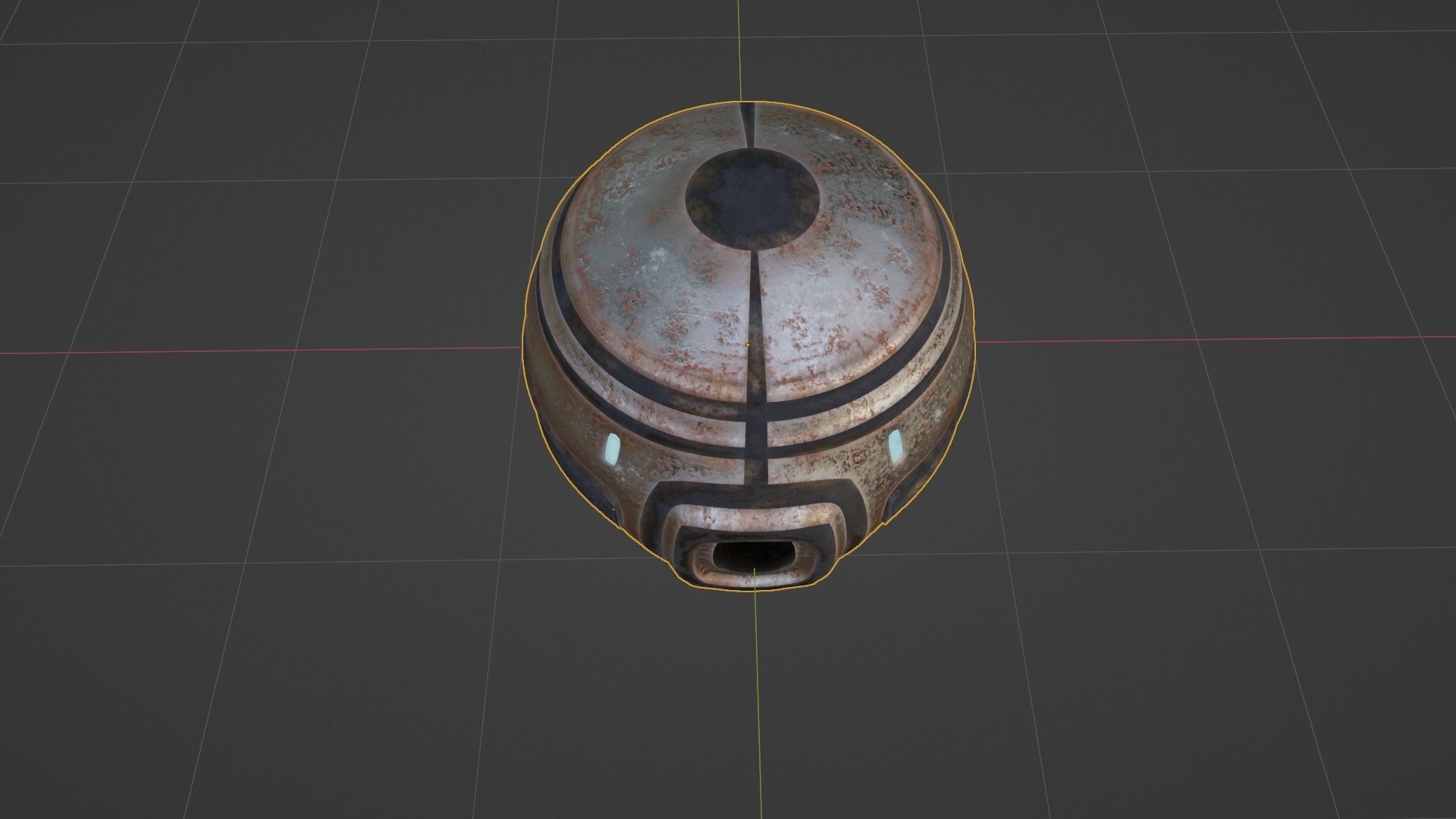 Rusty Robo Orb Low-poly 3D model_6