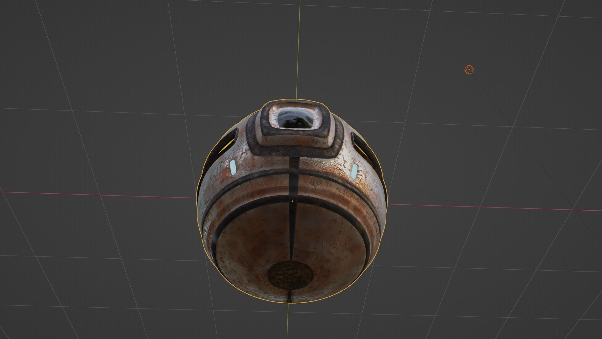 Rusty Robo Orb Low-poly 3D model_8