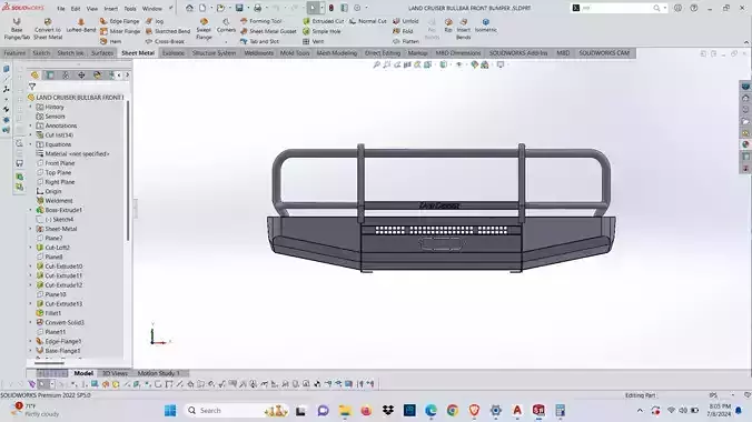 Landcruiser 78 79 front bullbar bumper