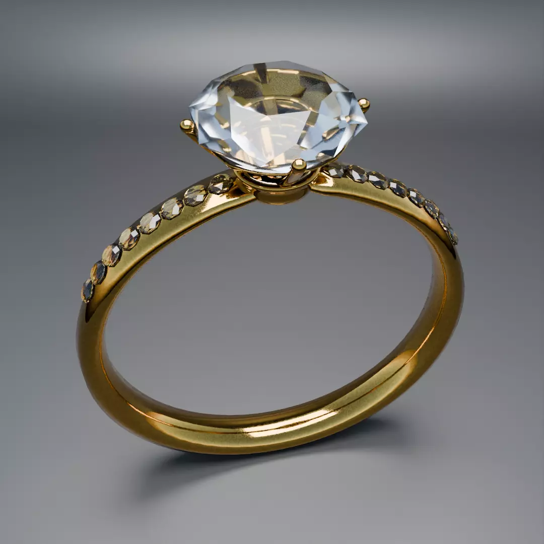 Jewelry Ring Low-poly 3D model_0