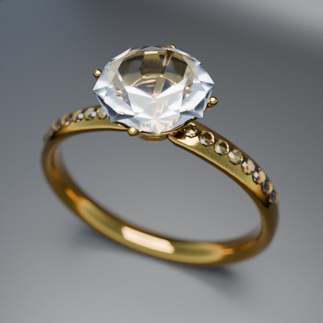 Jewelry Ring Low-poly 3D model_5