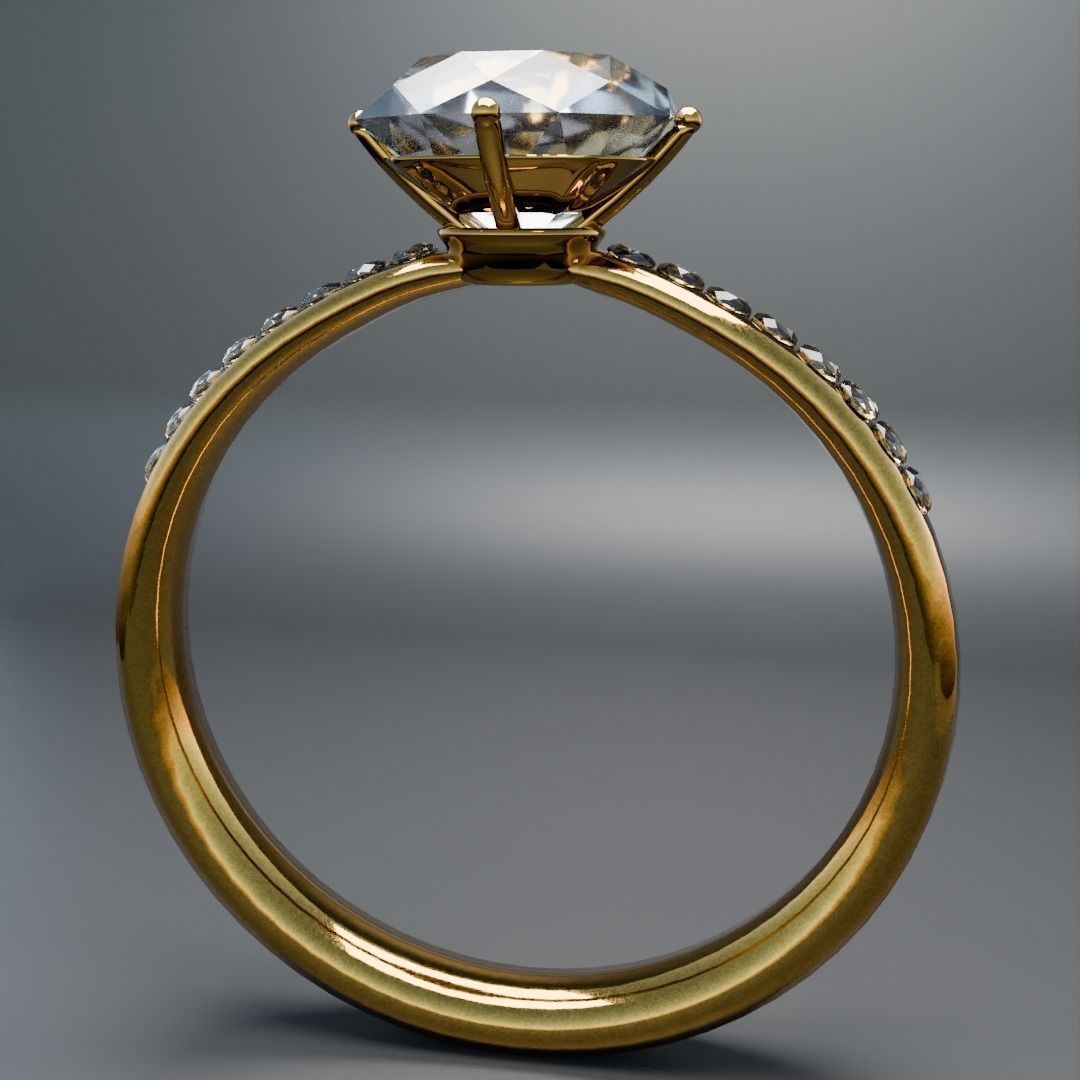 Jewelry Ring Low-poly 3D model_4