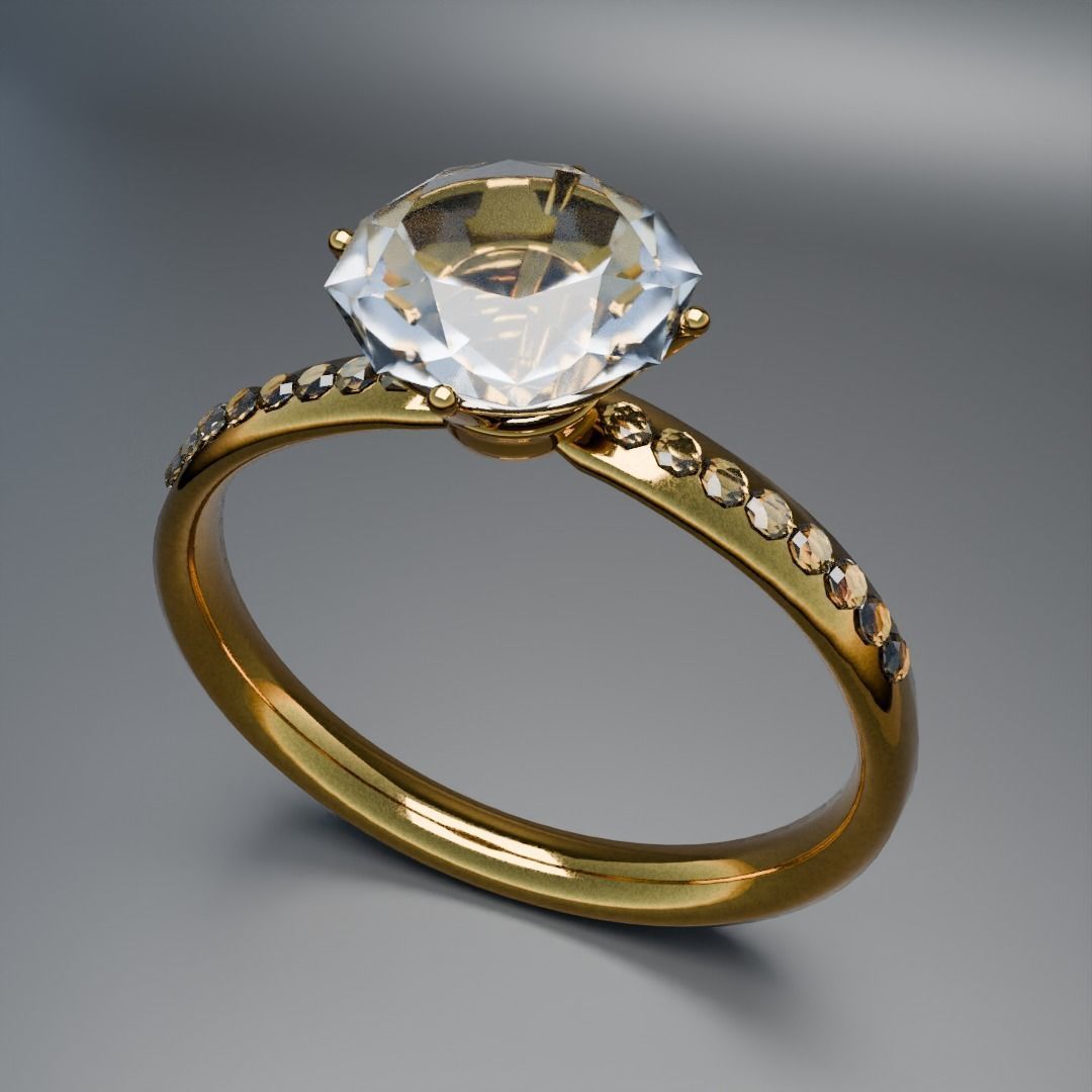Jewelry Ring Low-poly 3D model_1