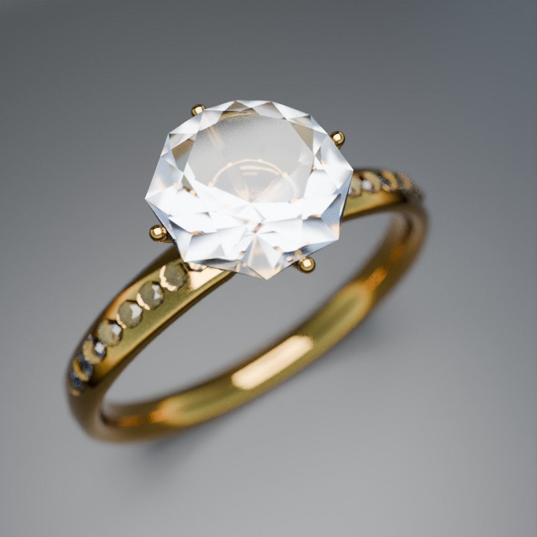 Jewelry Ring Low-poly 3D model_6