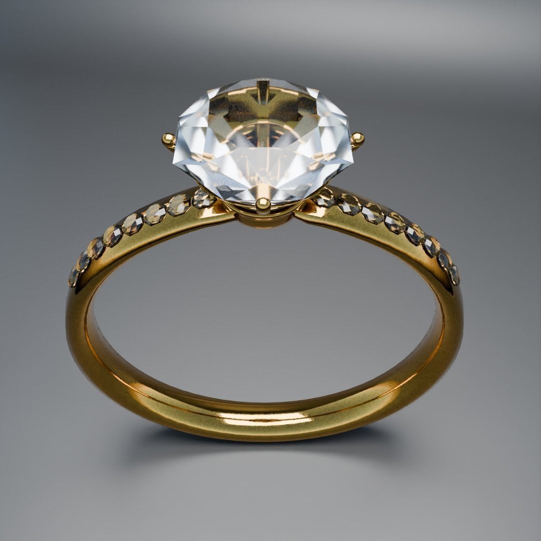 Jewelry Ring Low-poly 3D model_2