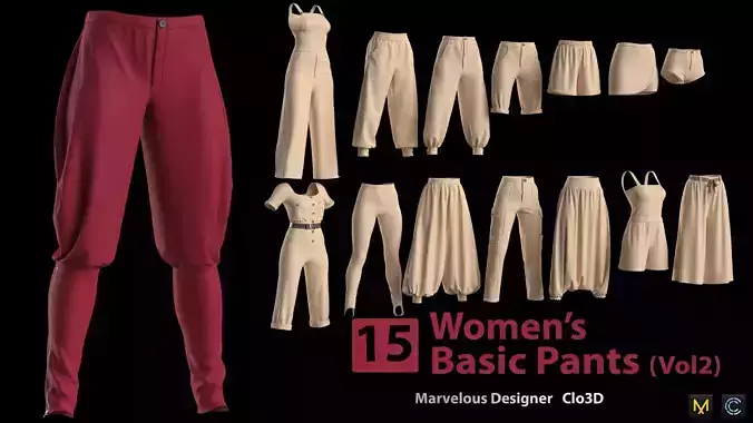 15 Womens Basic Pants -vol2