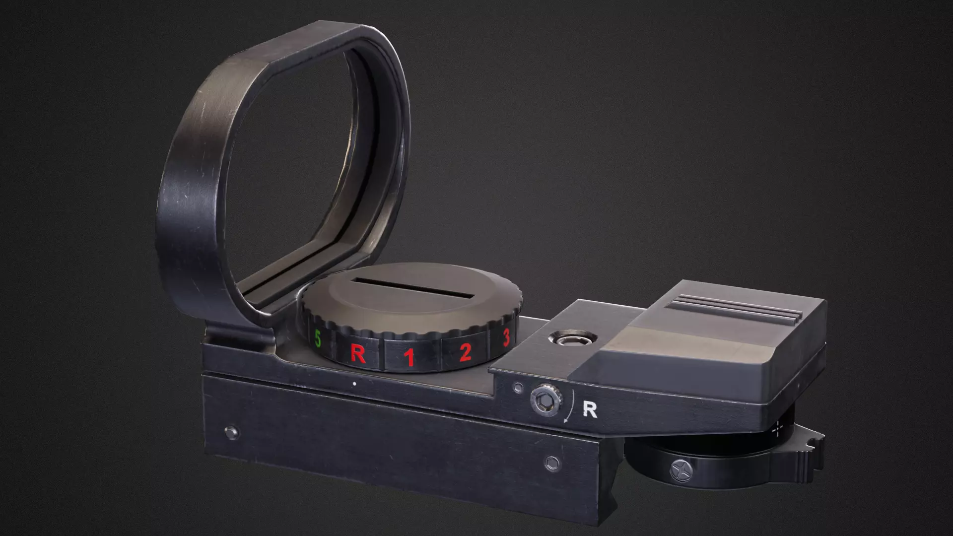 Reflex sight dot feyachi Low-poly 3D model_0