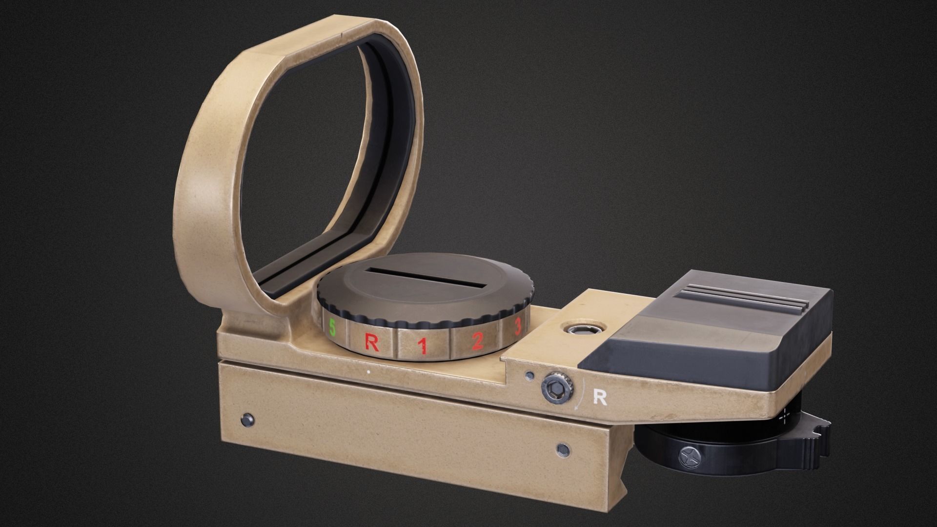 Reflex sight dot feyachi Low-poly 3D model_2