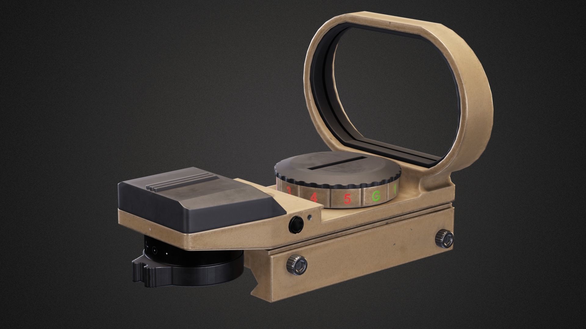 Reflex sight dot feyachi Low-poly 3D model_8
