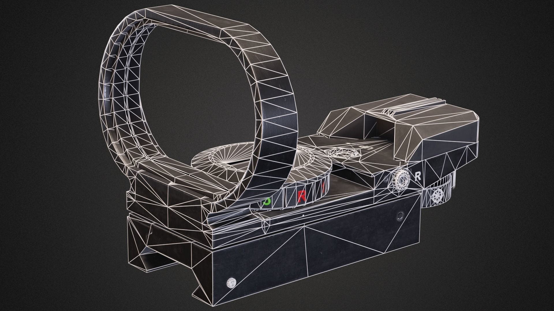 Reflex sight dot feyachi Low-poly 3D model_11