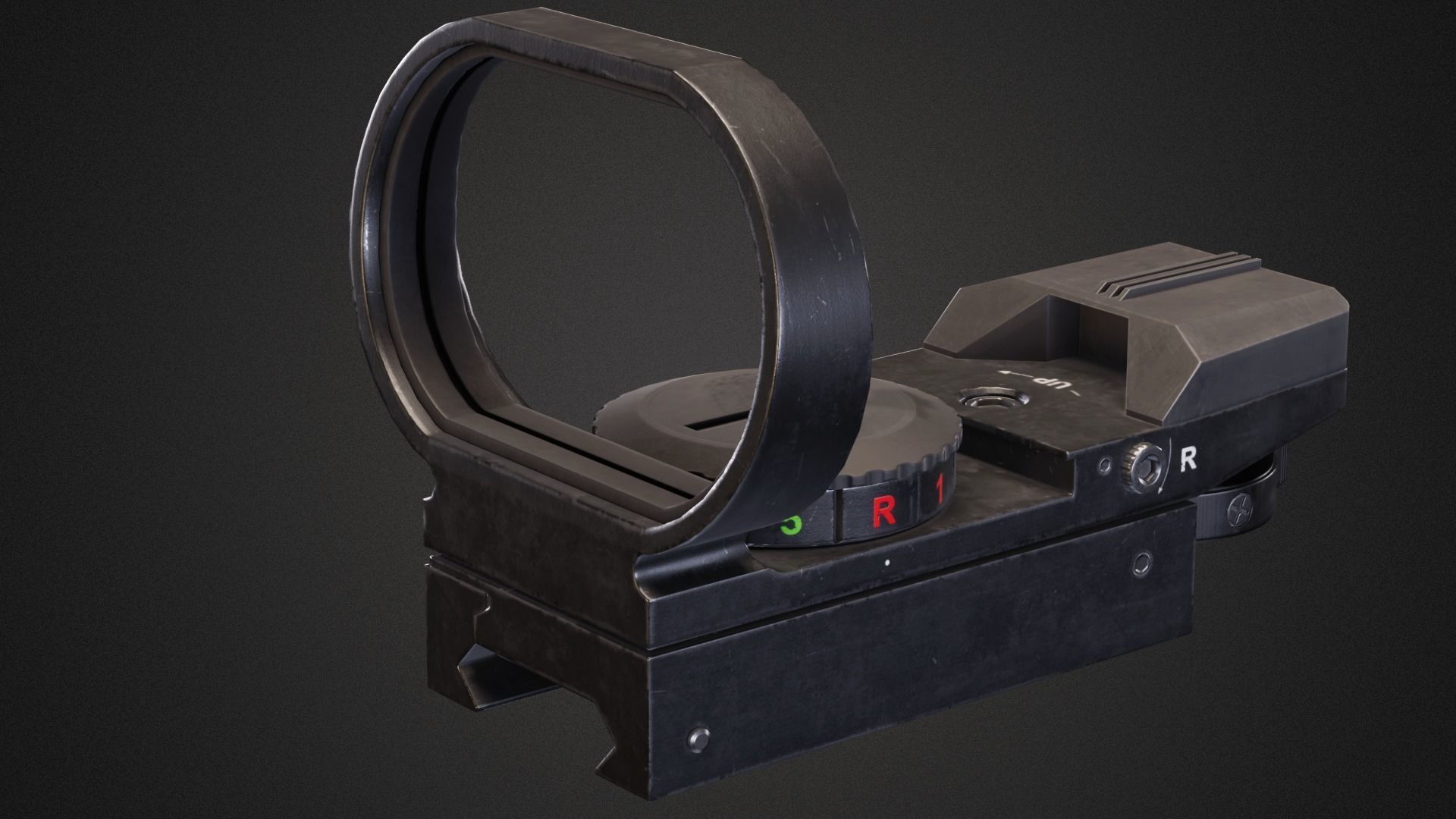 Reflex sight dot feyachi Low-poly 3D model_9