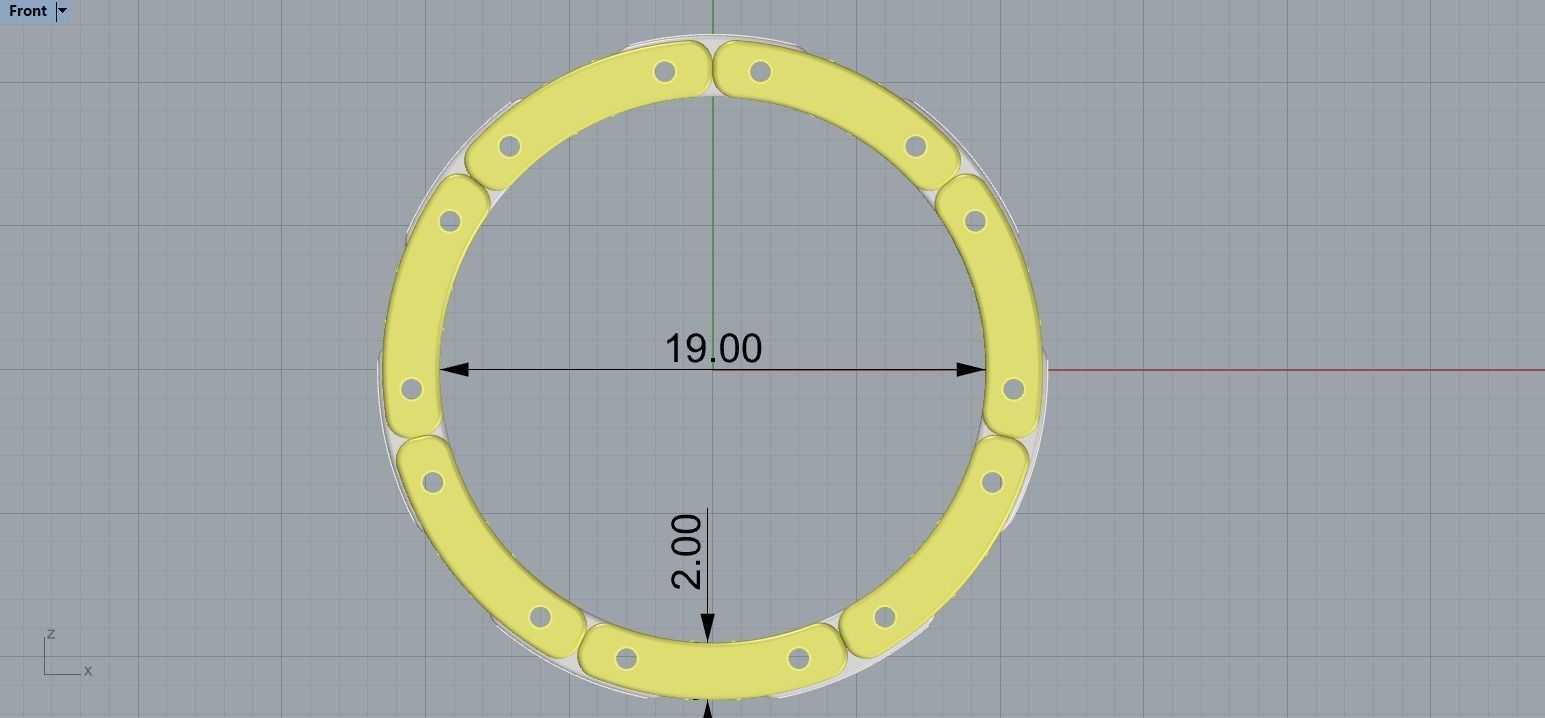 Ring chain 0173 3D print model_4