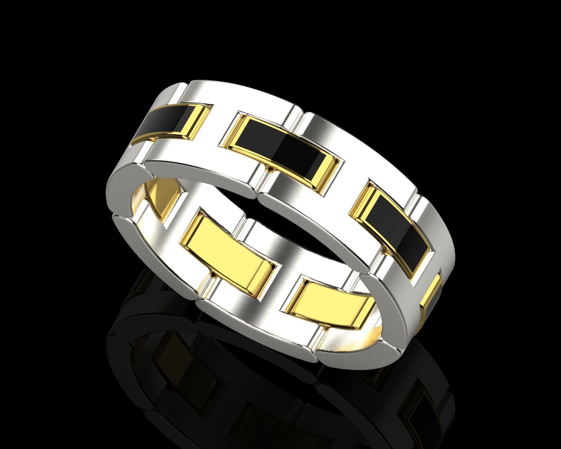 Ring chain 0173 3D print model_5