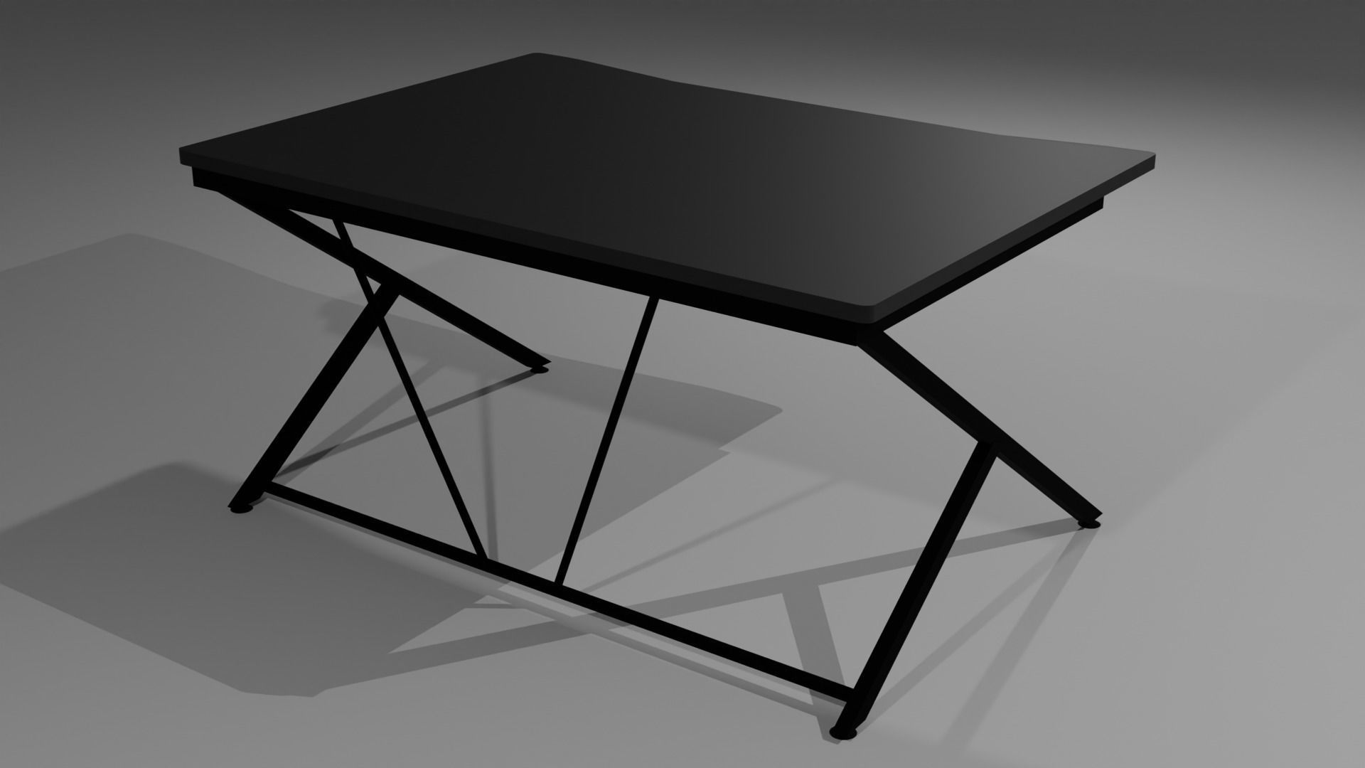 Low Poly Gaming Desk Low-poly 3D model_3