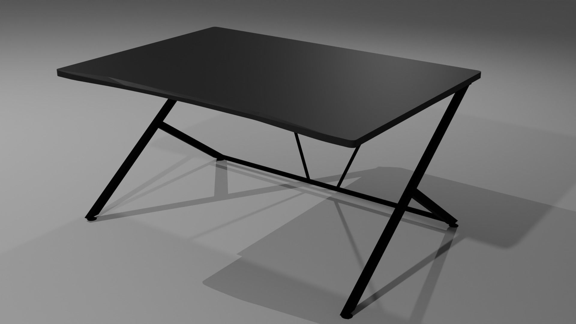 Low Poly Gaming Desk Low-poly 3D model_1