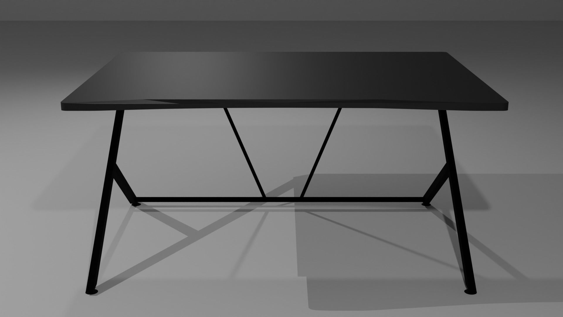 Low Poly Gaming Desk Low-poly 3D model_5