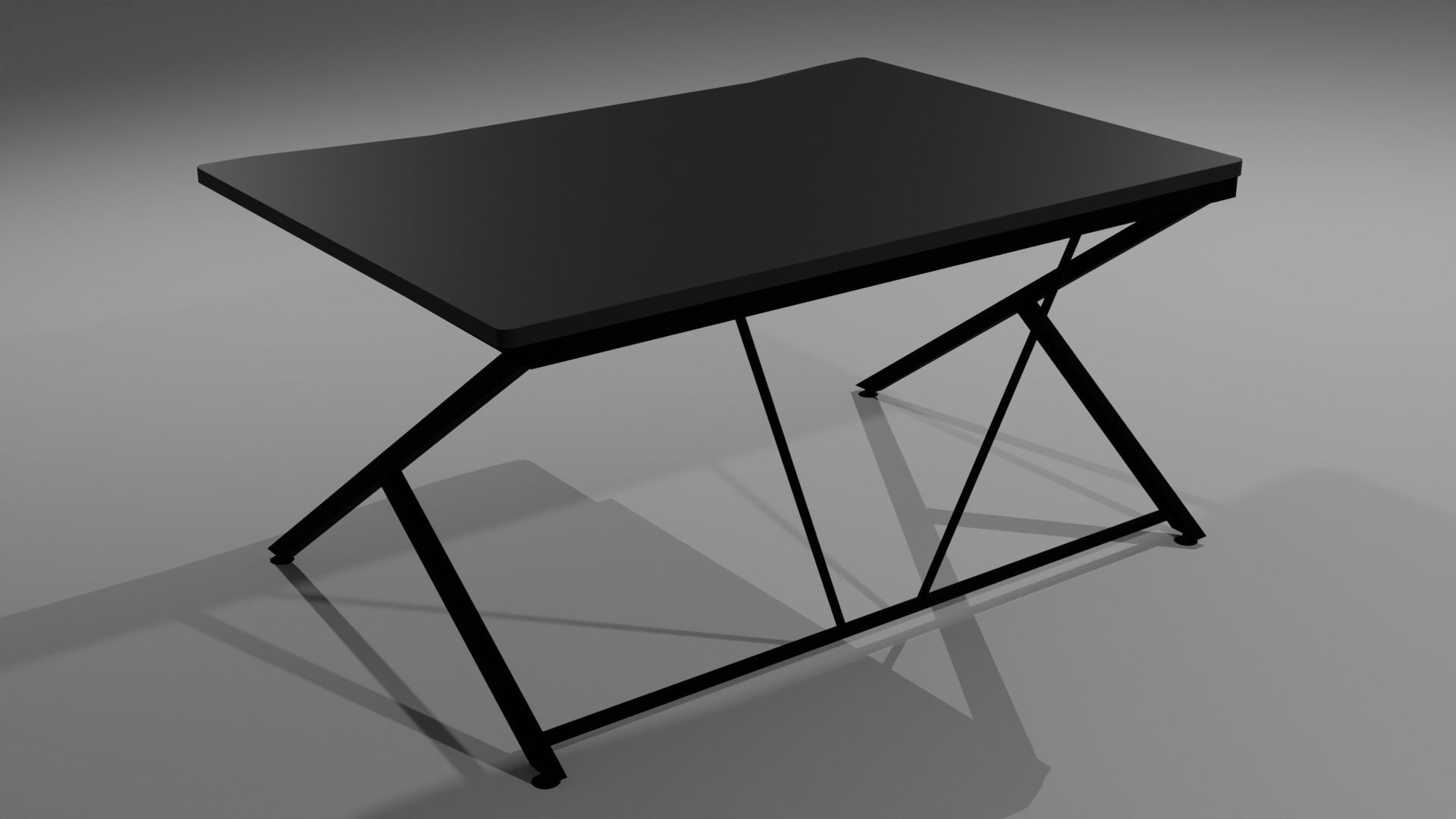 Low Poly Gaming Desk Low-poly 3D model_2