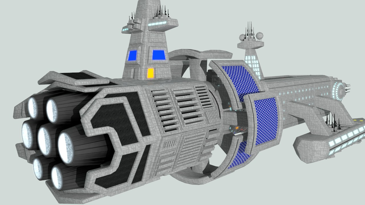 Space Medical Frigate 3D model_5