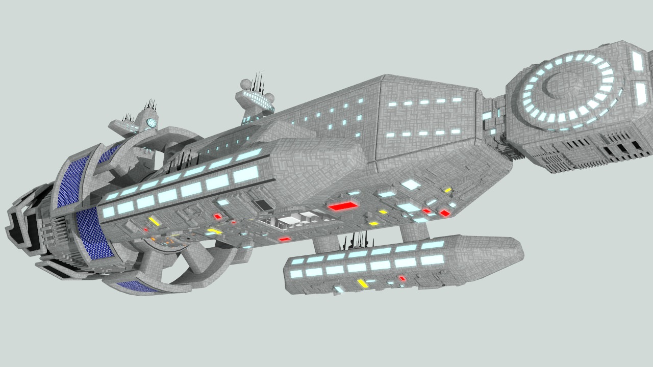 Space Medical Frigate 3D model_9