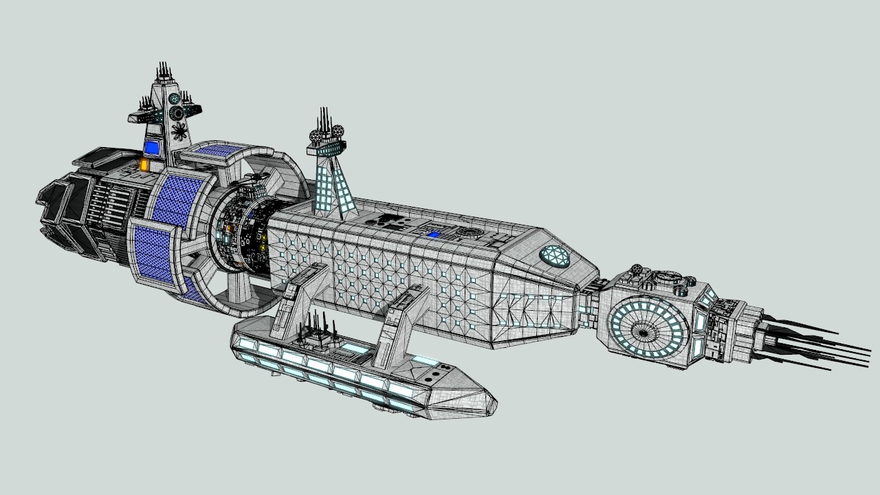 Space Medical Frigate 3D model_11