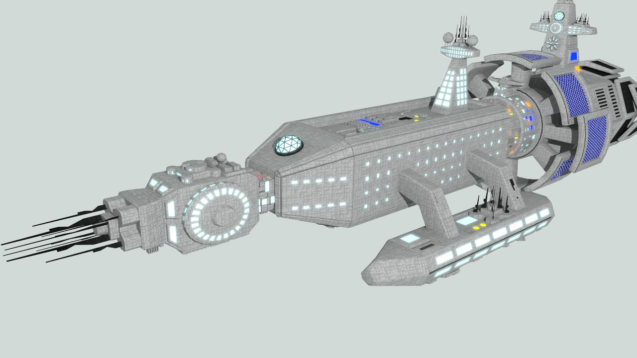 Space Medical Frigate 3D model_2