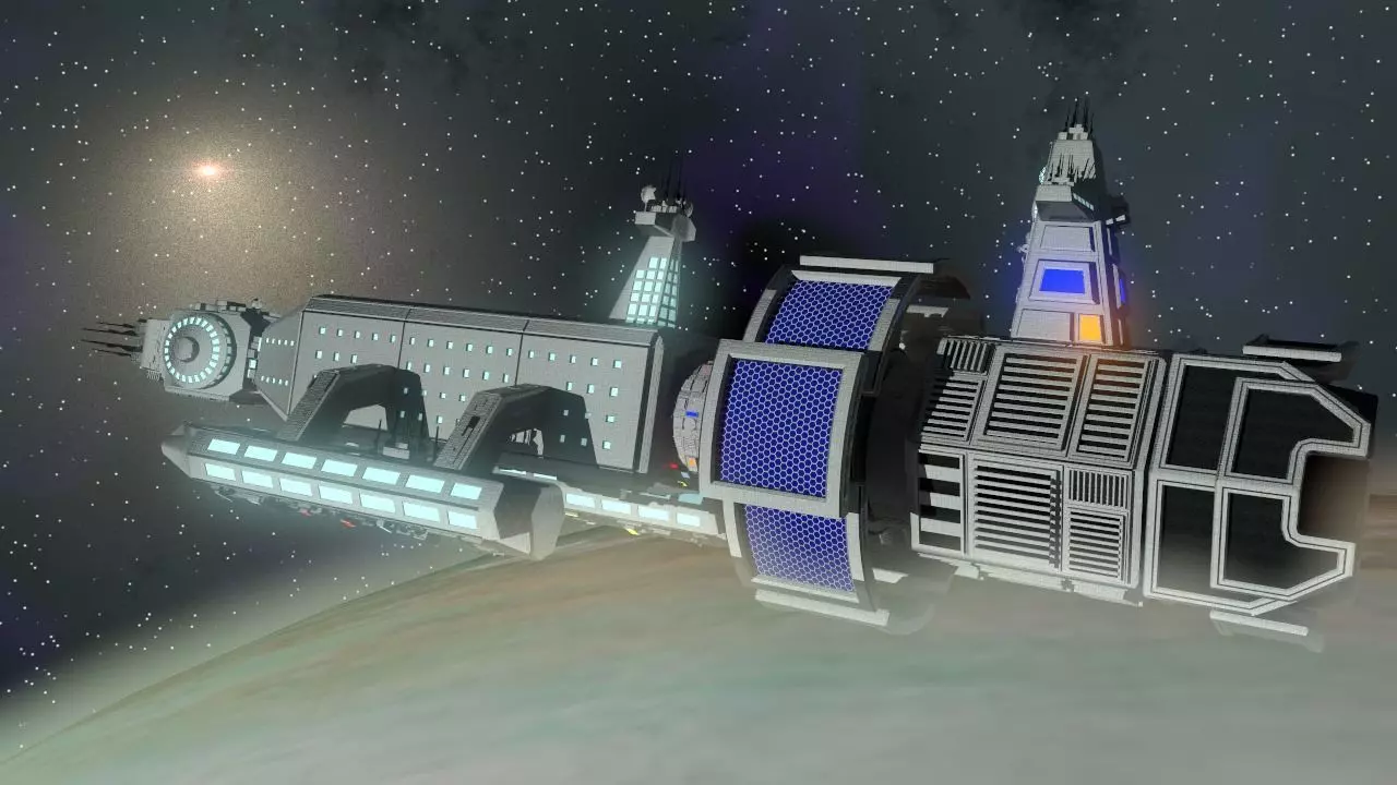 Space Medical Frigate 3D model_0