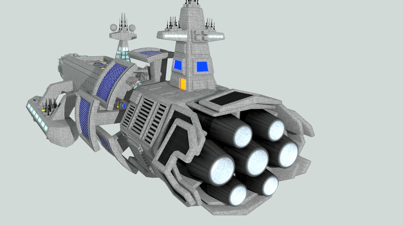 Space Medical Frigate 3D model_4