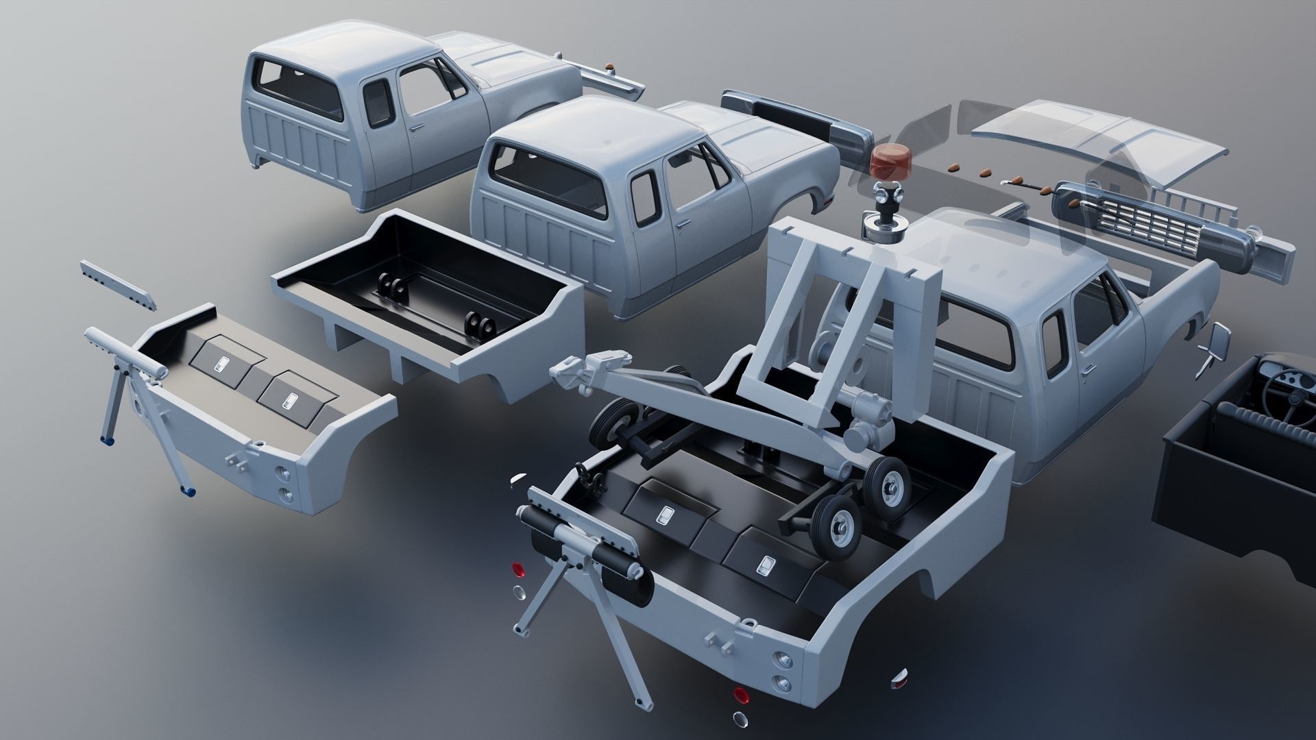 Dodge D300 Wrecker 1977 3D print model_18